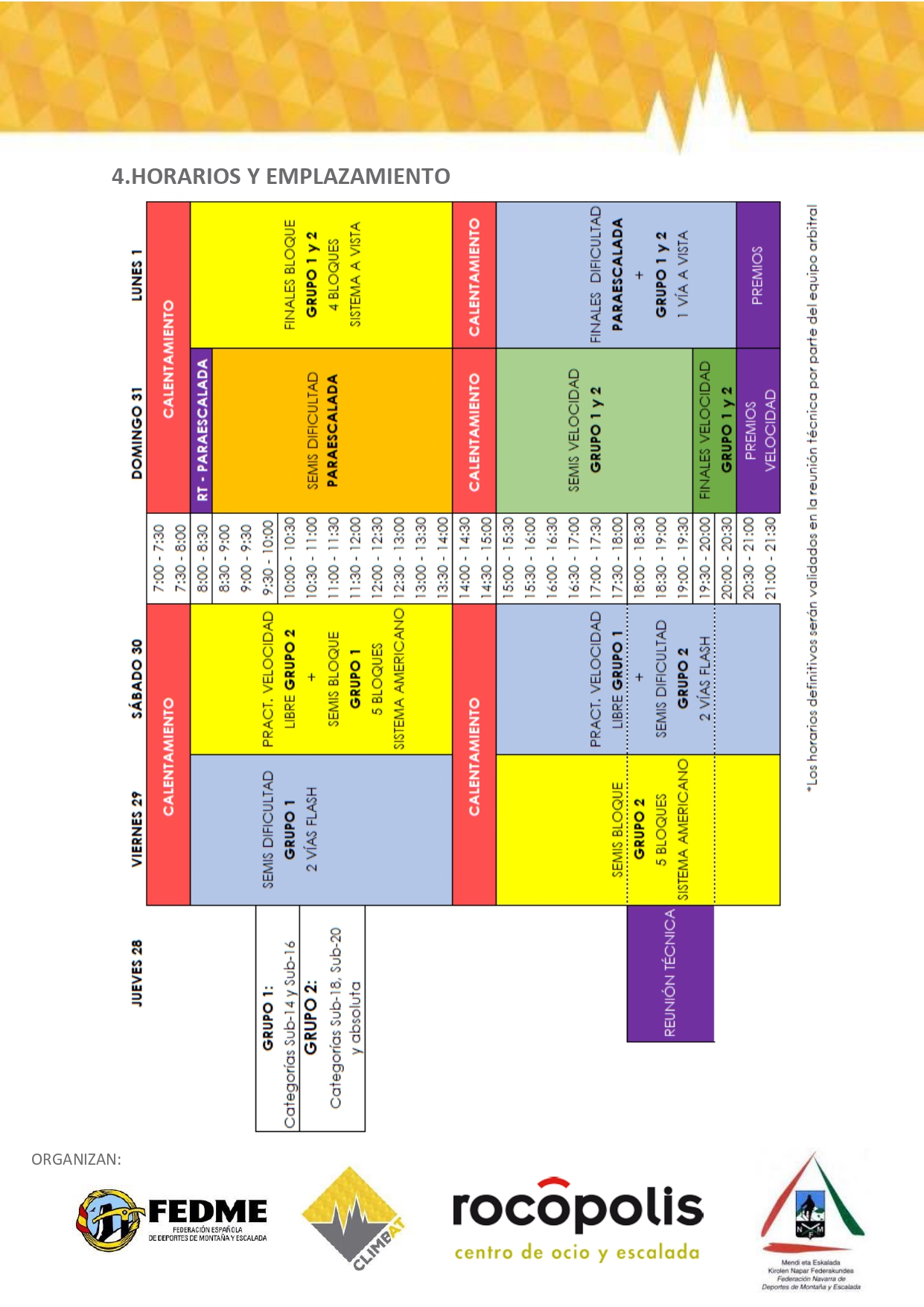 CAMPEONATO DE ESPAÑA DE ESCALADA EN ROCOPOLIS